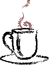 steaming coffee mug